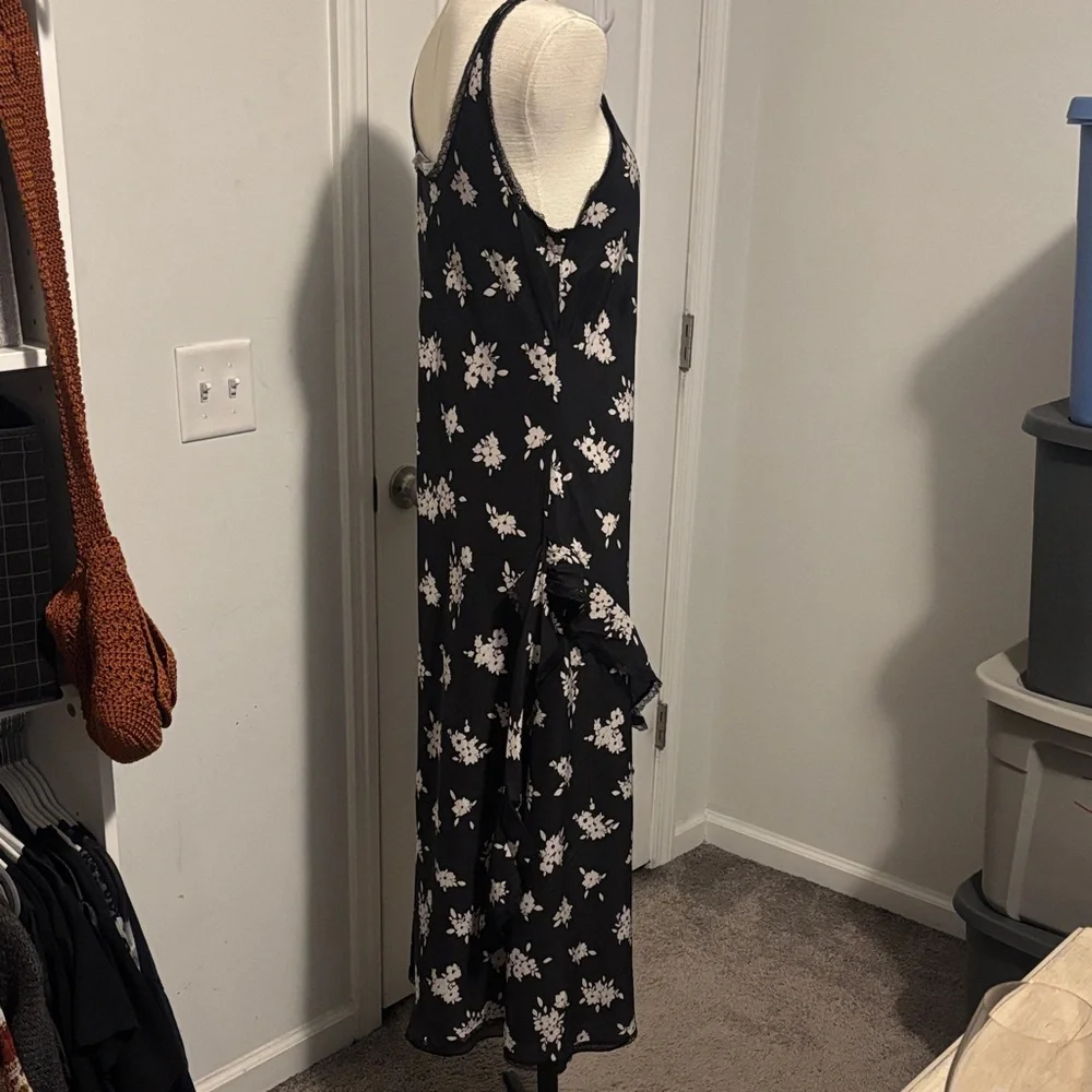 Coach Black Maxi Dress with White Floral Print - Picture 2 of 6
